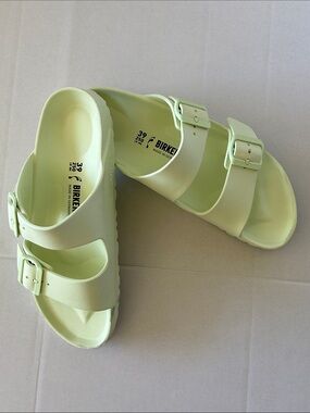 BIRKENSTOCK ARIZONA LIGHT LIME COLOR DOUBLE BUCKLE MADE IN GERMANY SZ 39